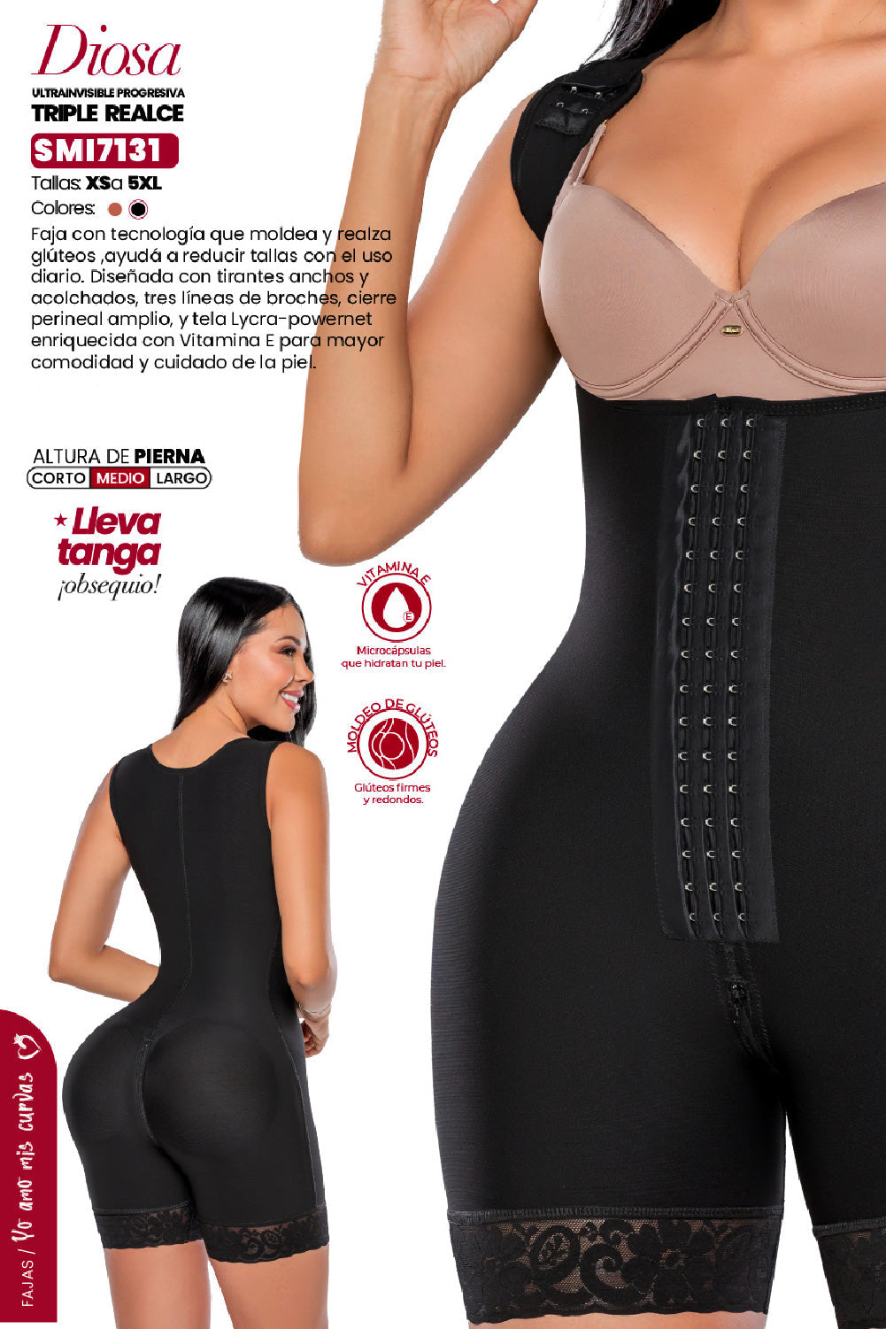 Faja Ultrainvisible SMI7131 La Diosa Media Pierna – Compresión Progresiva.