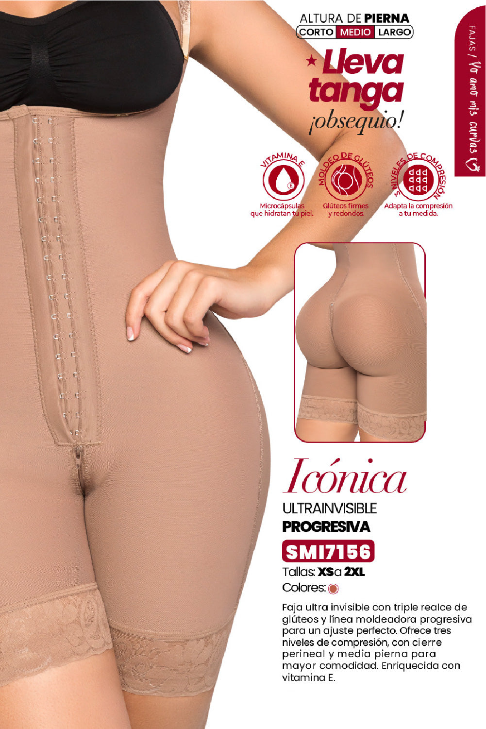 Faja SMI7156 Icónica – Triple Realce de Glúteos y Compresión Alta