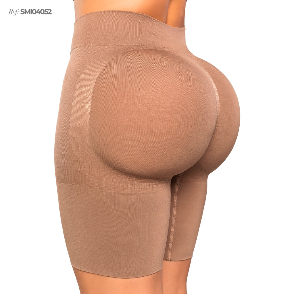 Short Sin Costuras con Tanga Gratis – Moldea y Realza sin Notarse seamfree Stagmi Cocoa
