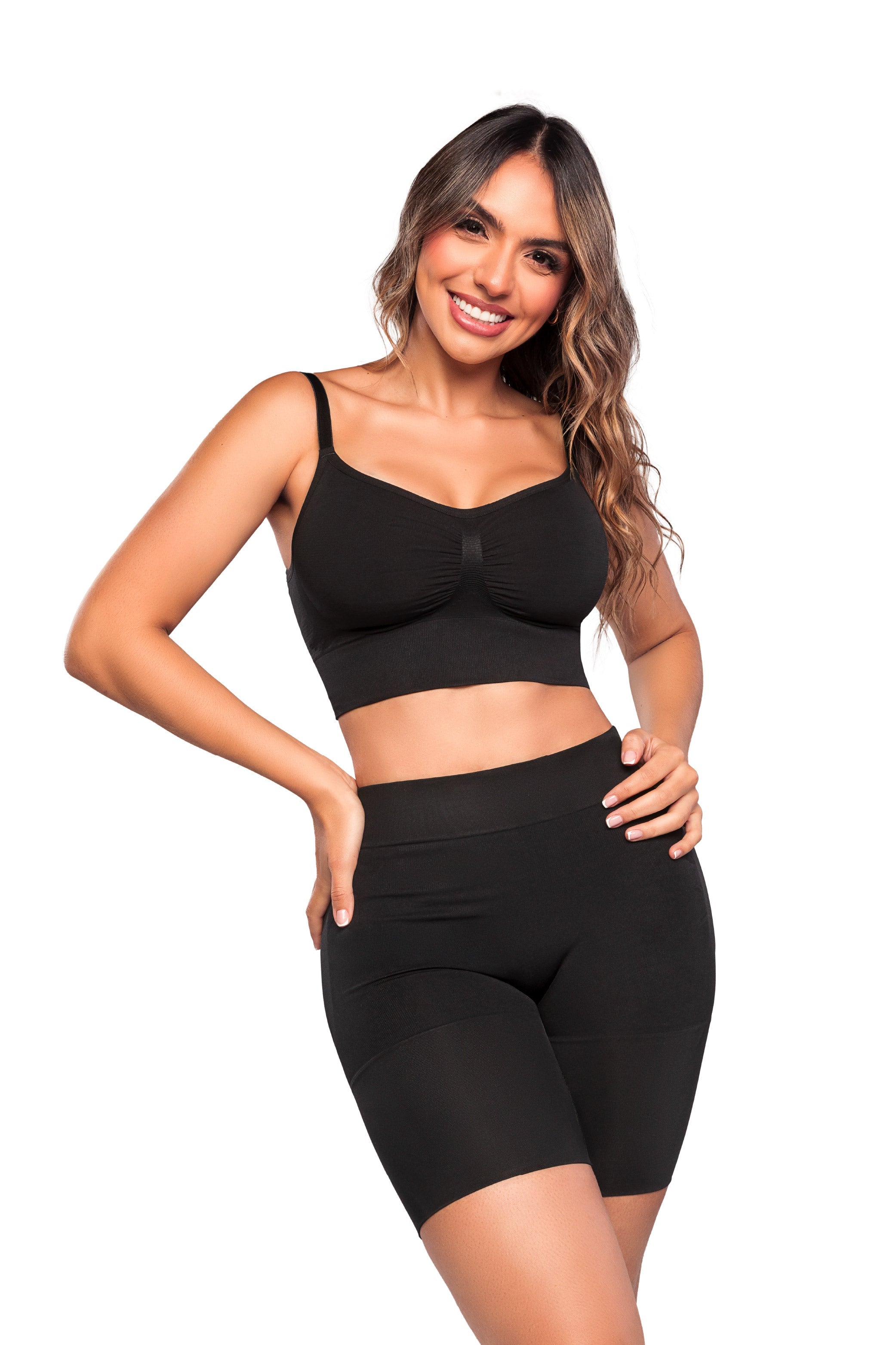 Short Sin Costuras con Tanga Gratis – Moldea y Realza sin Notarse seamfree Stagmi Cocoa