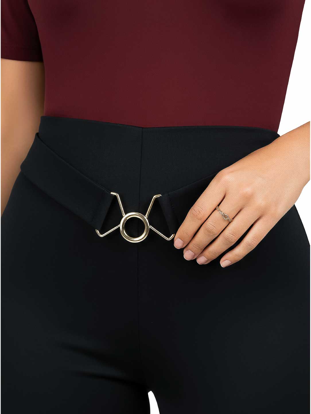 Enterizo Moldeador Bota Ancha SMI05021 con Faja Interna y Escote en V