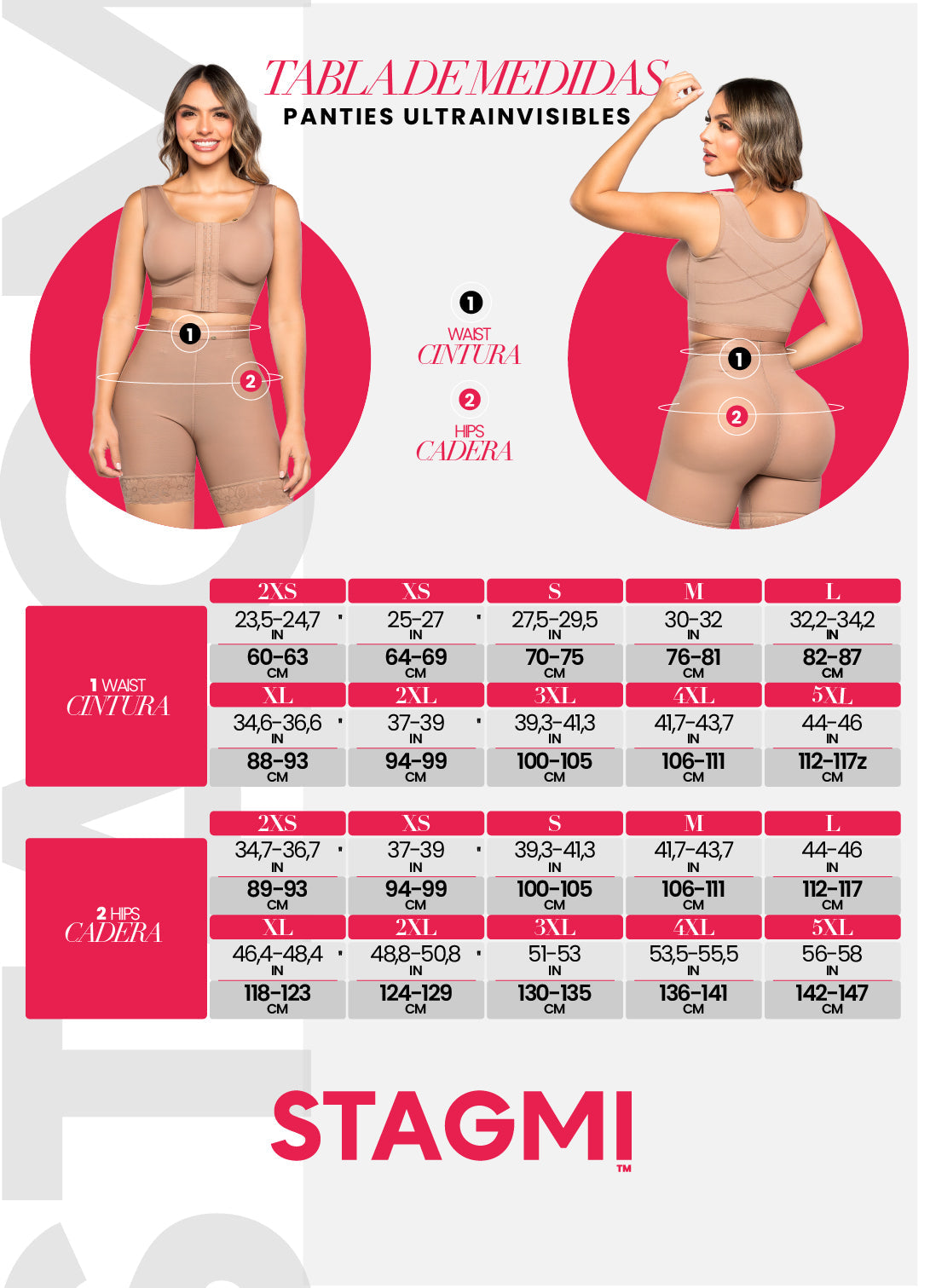 Panty ultrainvisible con encaje, triple realce en glúteos y control bajo disponible en varios tonos