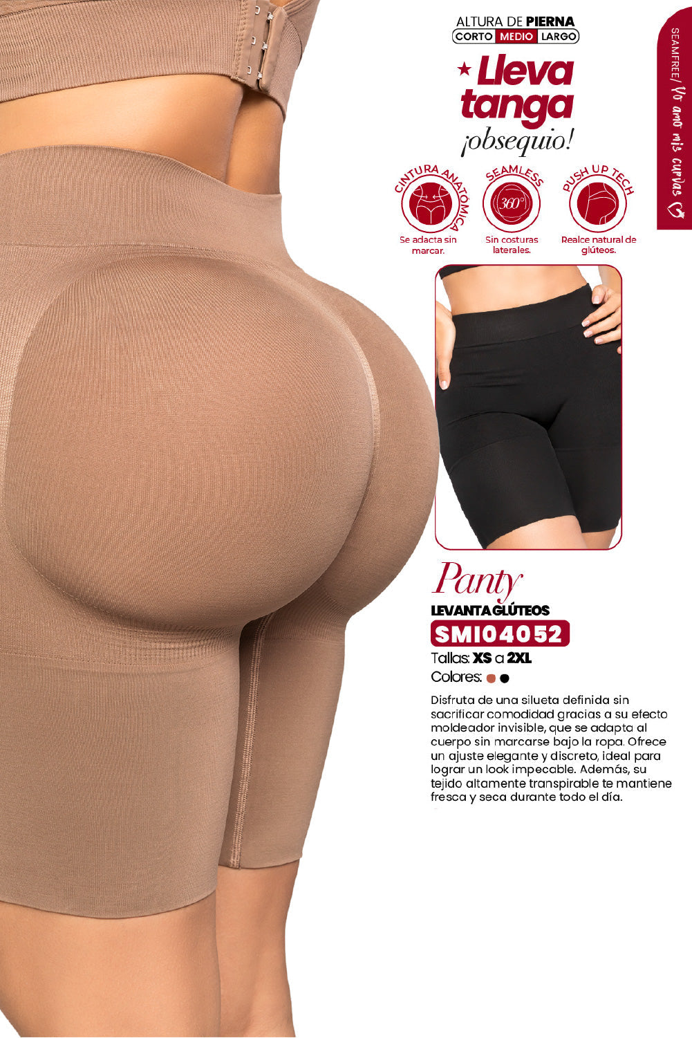 Short Moldeador Seamfree para Usar Bajo Todo – Invisible Black SMI04052