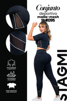 Conjunto SMI1395 – Top Deportivo Espalda Abierta con Tiras Cruzadas