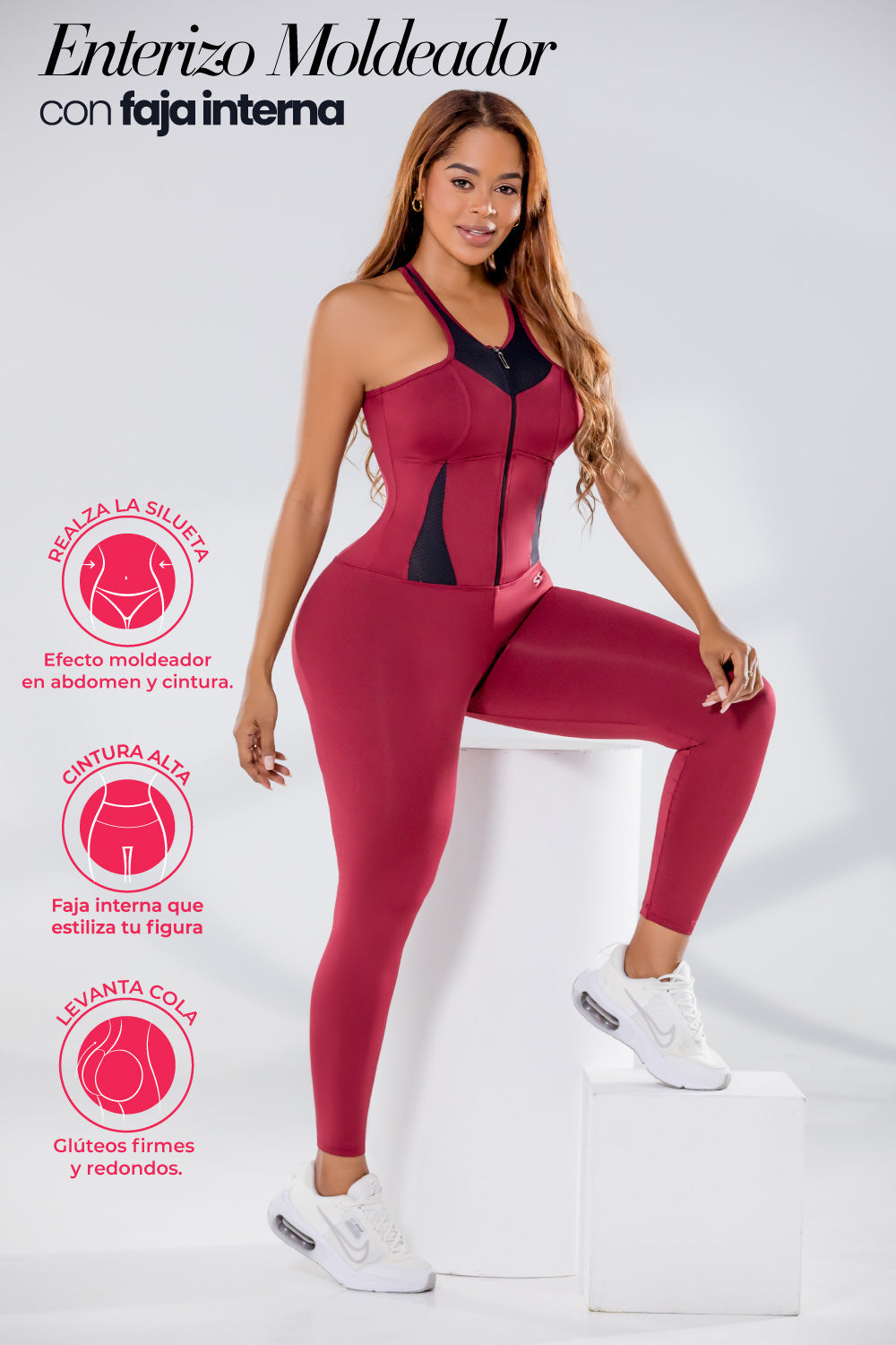 Enterizo Moldeador con Faja Interna Ultrainvisible| Efecto Push Up SMI1376.