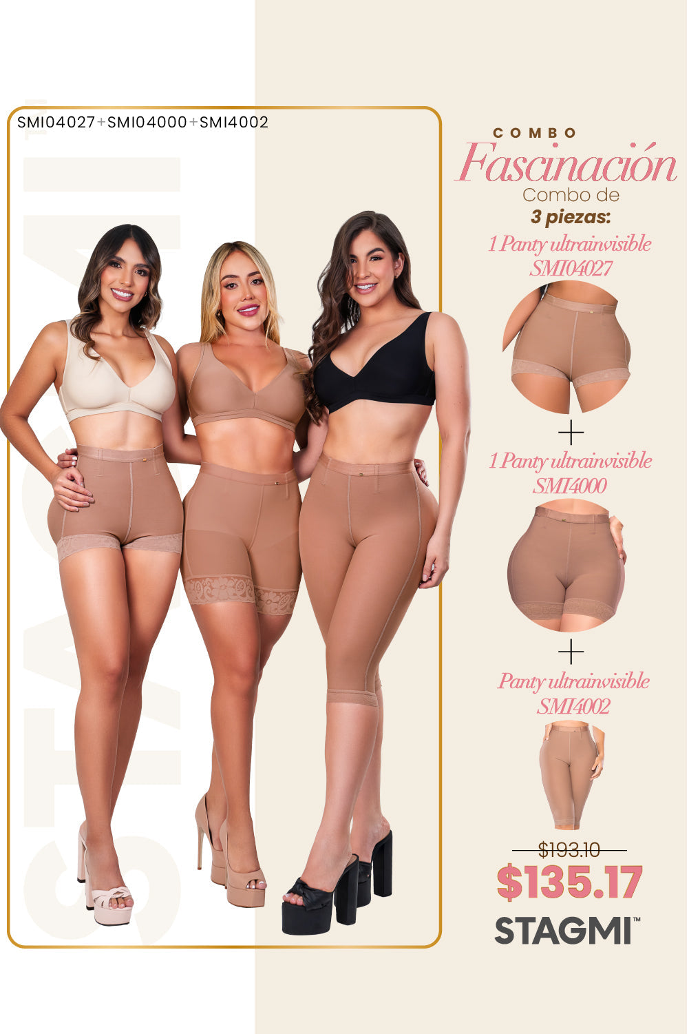 Set de panties Ultrainvisible mujer: largo, clásico 
