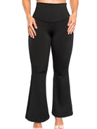 '- Legging SMI0092 negro con faja interna y bota campana
- Vista posterior con pretina en forma de corazón
- Legging moldeador de tiro alto con efecto lifting invisible
