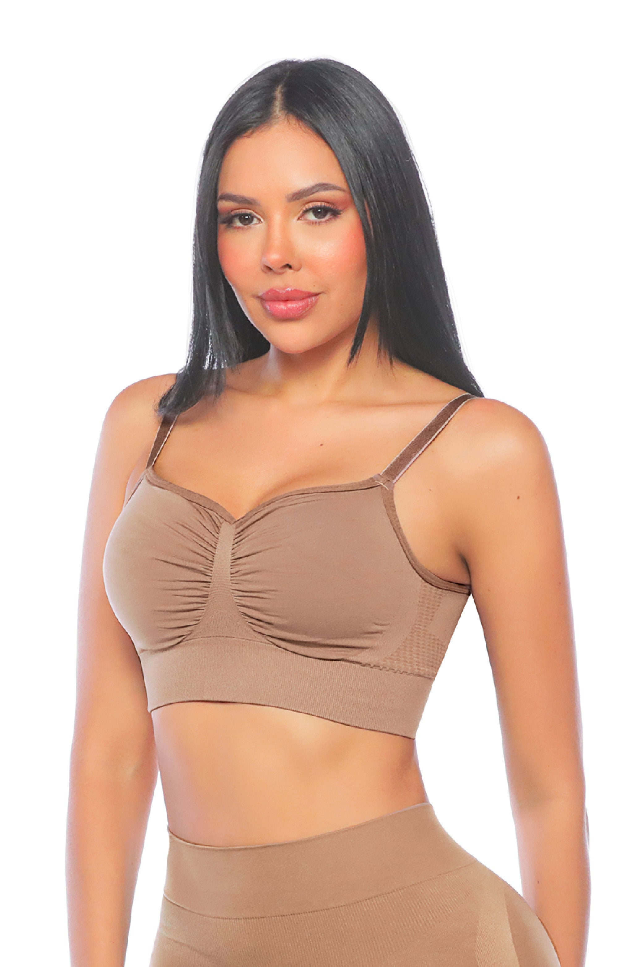 Top Seamless SMI03048 Stagmi sin costuras con efecto push up, soporte de busto y ajuste invisible – Ideal para interior o exterior