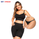 Short Sin Costuras con Tanga Gratis – Moldea y Realza sin Notarse seamfree Stagmi Black