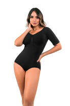 body sin costuras, body seamless moldeador, body manga al codo, body escote redondo, body sin costuras moldeador, body mujer.