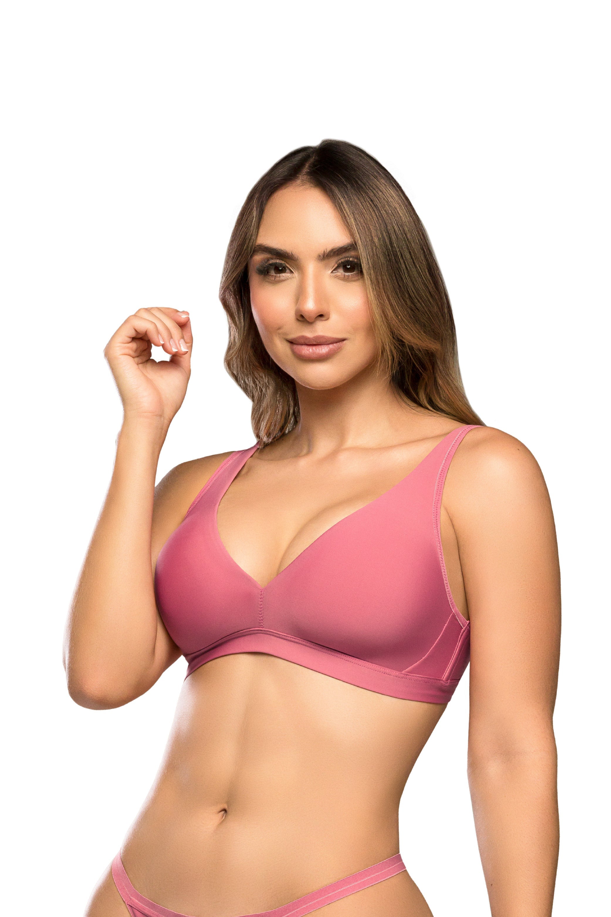Bralette Pink SMI03053 con Realce Natural Mujer