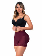Panty Cachetero Moldeador SMI04084 con Encaje y Compresión Media