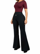 Enterizo Moldeador Bota Ancha SMI05021 con Faja Interna y Escote en V