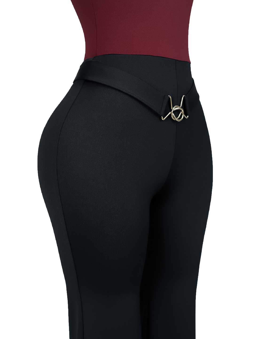 Enterizo Moldeador Bota Ancha SMI05021 con Faja Interna y Escote en V