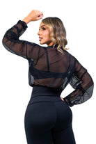 CHAQUETA TIPO CROP EN MALLA - SMI06114.