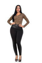 legging moldeador mujer, legging efecto cuero, legging skinny con faja, legging control abdomen