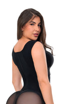 chaleco cinturilla mujer, cinturilla con brasier, moldeador postural, faja alta compresión, cinturilla soporte espalda