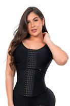 chaleco cinturilla mujer, cinturilla con brasier, moldeador postural, faja alta compresión, cinturilla soporte espalda