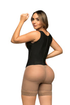 '- Cinturilla tipo chaleco SMI2029 con espalda alta y broches
- Vista frontal con varillas moldeadoras y compresión abdominal
- Prenda reductora con 4 niveles de ajuste y diseño ergonómico
