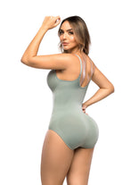 Body seamless negro SMI2265 con escote y espalda descubierta – Diseño sin costuras ajustado al cuerpo