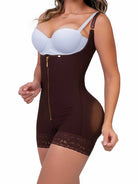 SMI7086 Brown faja corta tipo cachetero detalle frontal