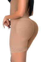 faja triple realce, espalda alta, cierre frontal, panty incluido, moldeadora ultrainvisible
