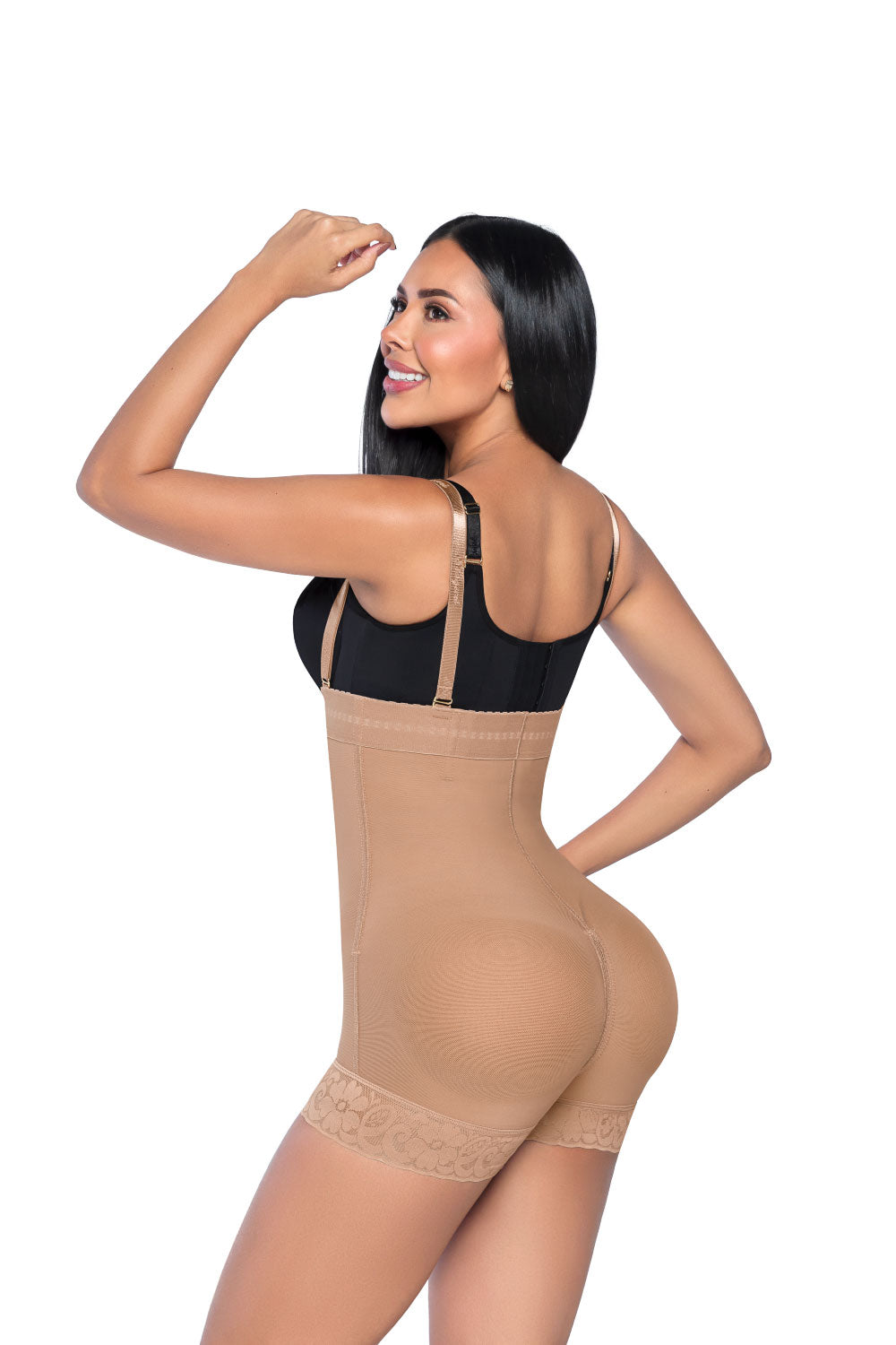 Faja Ultrainvisible strapless Stagmi SMI7151 con cierre frontal, soporte lateral y realce de glúteos – Tanga incluida y cierre perineal