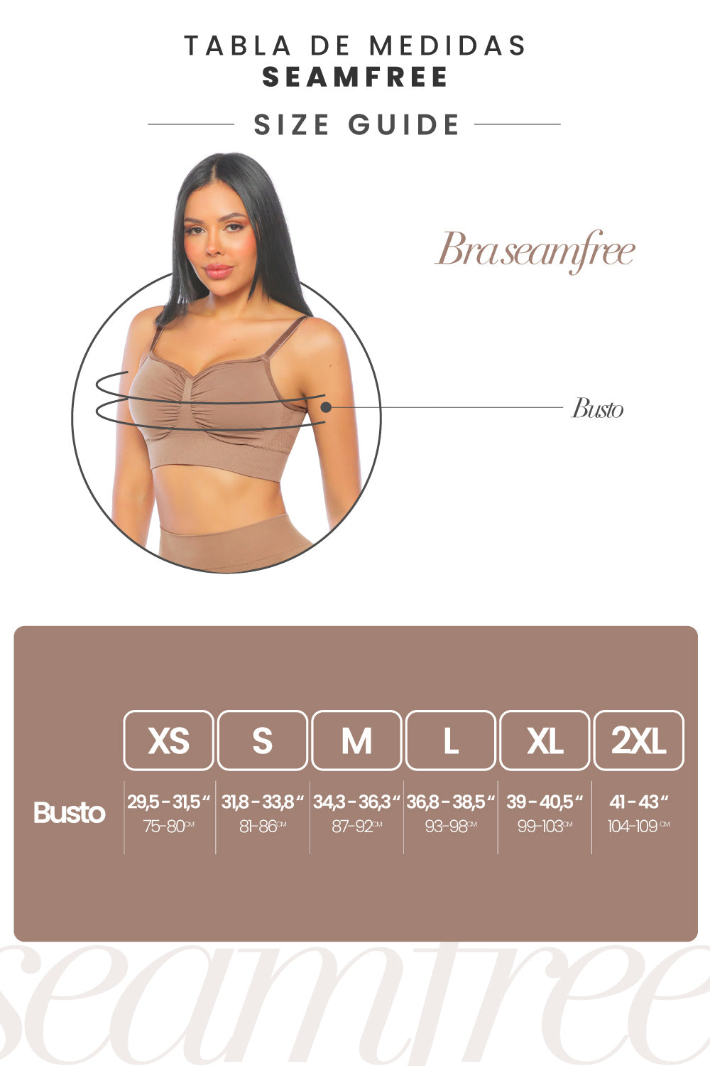 Top Seamless SMI03048 Stagmi sin costuras con efecto push up, soporte de busto y ajuste invisible – Ideal para interior o exterior