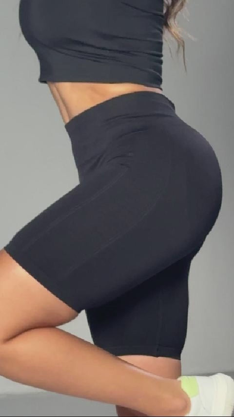 Bikers Seamfree SMI1388 sin costuras con efecto segunda piel y realce de glúteos – Tejido transpirable y ajuste cómodo