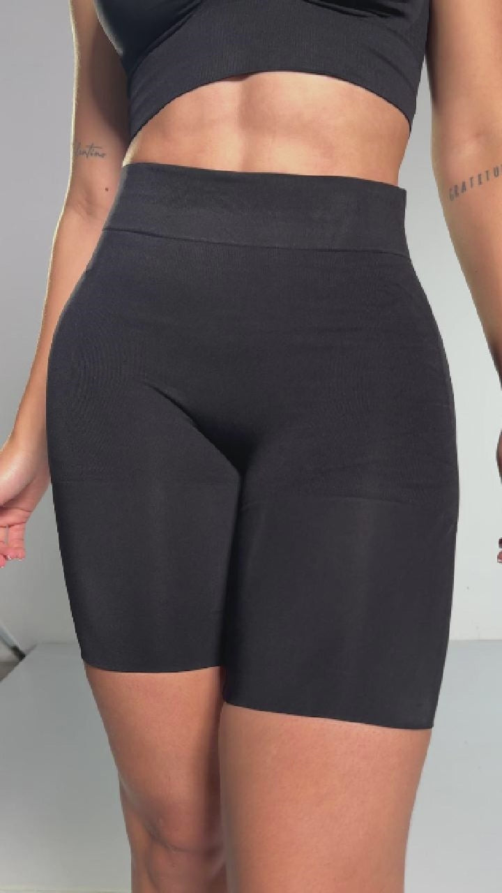 Short Sin Costuras con Tanga Gratis – Moldea y Realza sin Notarse seamfree Stagmi Cocoa y Black